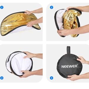 Photography - Light Reflector Light Diffuser - Gold - 42 Inches Diameter